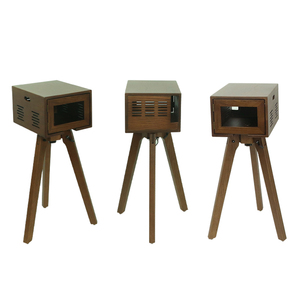 תא צילום מעץ אלון אדום רטרו 130W של TOPS למצלמה עם שירות עצמי והדפסה מיידית ועיצוב וינטג' - Product Image 5