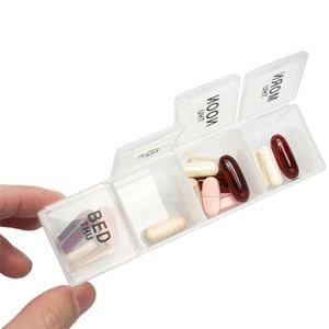 กล่องใส่ยาประจำเดือนแบบพกพา วัสดุหนัง PU ใหม่ 56 ช่อง พร้อมกล่องพลาสติกสำรอง - Product Image 2
