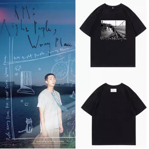 Venta al por mayor Kpop Idol Gourp Bangtan Boys RM Right People Wrong Place Camiseta de manga corta - Product Image 2