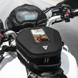 กระเป๋าติดถังน้ำมันมอเตอร์ไซค์ Motowolf  กระเป๋าแม่เหล็กแรงสูงสำหรับมอเตอร์ไซค์  กระเป๋าติดเบาะหลังมอเตอร์ไซค์  พร้อมสายรัดยึด - Product Image 1