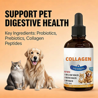 Complément liquide pour chiens pour la santé de la peau et du pelage, fourrure brillante, soulagement des démangeaisons, avec collagène, biotine, vitamine C, acide hyaluronique, action rapide