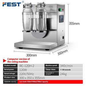 Para Fest 220V Double-Head Pearl <span class=keywords><strong>Shaker</strong></span> Nueva condición Máquina de aperitivos de acero inoxidable para Milk Tea Shop <span class=keywords><strong>Shaker</strong></span> Cup Equipment - Product Image 3