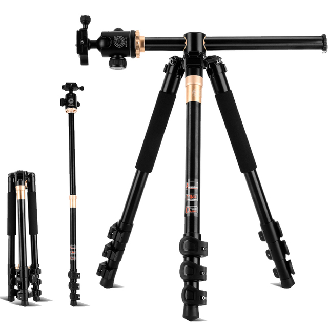 Q999H Buckle Lock Camera Tripod with Monopod and Ball Head Kit 2019 Upgrade Twist Lock & Flip Leg Lock Transverse Tripod Stand