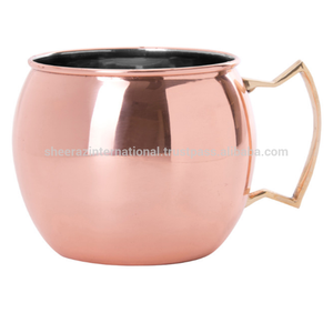 แก้วมักเคลือบด้วยทองแดงมอสโกแก้วมักพร้อมฝาปิดสำหรับกาแฟเบียร์น้ำ - Product Image 1