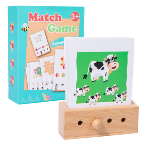Wooden Match Game <b>Flash</b> <b>Cards</b> For Kids 3+ Early Learning Animal Puzzle Educational Toy <b>Cognitive</b> <b>Cards</b> Parent Child Interactive - Product Image 1