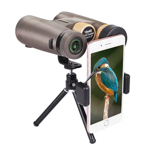 12x42 HD Fernglas mit Handy adapter und Stativ, tragbares wasserdichtes Fernglas für Reisen, Camping und Vogel beobachtung