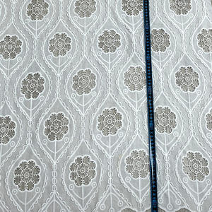 Женская юбка из домашнего текстиля с 3D-эффектом лепестков, ткань брокат, крашеная пряжа, вышитый хлопок, геометрический узор, средней плотности - Product Image 1