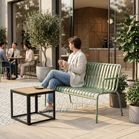 Chaise de jardin moderne en aluminium à double siège avec accoudoirs, service ODM/OEM, pour une utilisation extérieure durable