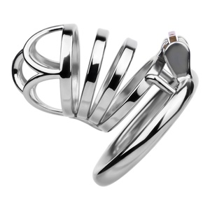 FRRK-11 Dispositivo de Entrenamiento Anti-Escape para Pene Masculino, Jaula Hueca de Acero para Pene con Múltiples Anillos, Jaula de Bloqueo para Pene Grande, Juguete Sexual Erótico - Product Image 5