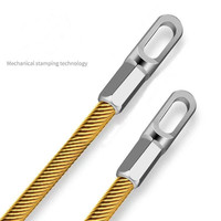 SHUOQI Enfileur de câble électrique 5m Outil d'extraction de câble Tiges de traction à travers le mur Conduit Fil Ressort Acier Poisson Bande 4MM Diamètre