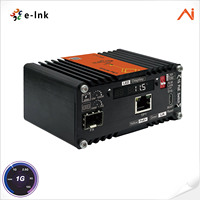 Mini Convertidor de Medios de Fibra Óptica PoE+ Industrial Inteligente con IA y Gestión Inteligente, con Amplificador de Voltaje y Funciones de Software Opcionales