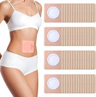 Patch auto-adhésif jetable en coton biologique anti-fuite pour usage abdominal, avec huile de ricin et diverses huiles essentielles