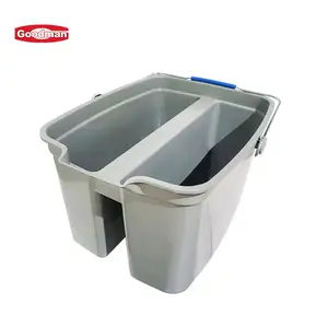 Industrial janitorial tools PP divided caddy cleaning buckets plastic water bucket