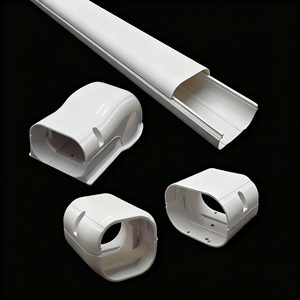 Kit d'accessoires pour gaines décoratives de <span class=keywords><strong>climatiseur</strong></span> en PVC pour systèmes de climatisation <span class=keywords><strong>sans</strong></span> conduit, ligne de tuyauterie extérieure pour mini-split HVAC - Product Image 1