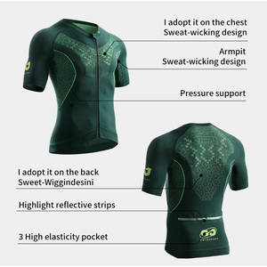 GJ QXF0203 Naadloze Anti-UV Snel Droogende Fietsjersey voor Heren/Dames Hoge Kwaliteit Ademend Fietsshirt met Aangepast Logo OEM/ODM - Product Image 2