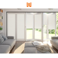 Porte pliante en verre à cadre UPVC de luxe Porte à persiennes pliante en PVC insonorisée à isolation thermique
