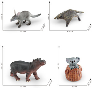 Lelewu simulation animal sauvage modèle hippopotames koala fourmilier volant souris bébé décoration - Product Image 4