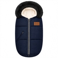Couverture de poussette en fausse fourrure avec capuche, imperméable, pour poussette et landau, sac de pieds chaud d'hiver