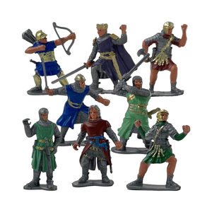 Ensemble de <span class=keywords><strong>16</strong></span> figurines chevalier en plastique personnalisées, détails réalistes, figurines autoportantes pour enfants, décorations de fête médiévale - Product Image 1