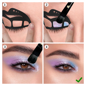 Mini protège-yeux en silicone pour eye-liner, mascara et fard à paupières, idéal pour le maquillage des cils et des yeux - Product Image 6