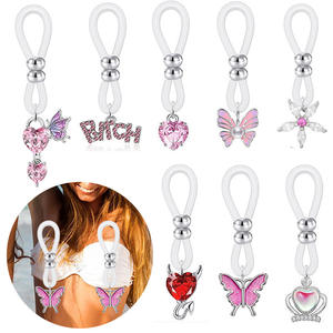 Nouvelle pince à téton réglable en silicone sans perçage, avec anneau de suspension ludique, pour cadeau quotidien - Product Image 1