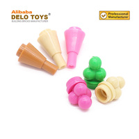 Pièces de bricolage en ABS pour jouets, ma propre création, blocs de construction, briques en plastique, cornet de crème glacée 1*1, 1 X 1 inversé avec barre (N°11610)