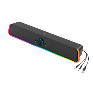 Hot-bán chi phí-hiệu quả 6 Wát 2.0 USB powered có dây máy tính để bàn PC chơi Game loa âm thanh thanh RGB LED ánh sáng chơi game Loa - Product Image 5
