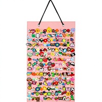 Support de rangement pour breloques de chaussures, en PVC, rectangulaire, pour collectionneur de breloques, avec accessoires de fixation DIY pour l'extérieur et l'intérieur des chaussures