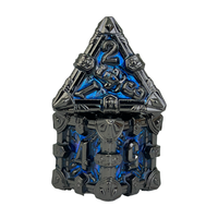 Lot de 7 dés de jeu de table RPG D&D D20 personnalisés en métal polyédrique avec logo, écologiques et de luxe, pour Dungeons & Dragons