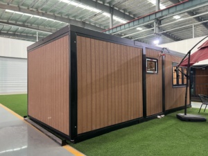 Maison <span class=keywords><strong>mobile</strong></span> extérieure préfabriquée pliable à double aile extensible, bureau et salon, une chambre, un salon - Product Image 5