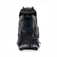 Tas Ransel Hiking Fashion 50L Tahan Air, Tas Perlengkapan Camping dengan Penutup Hujan 45+5 Liter, Tas Gunung Ringan Unisex