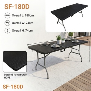 Tavolo Pieghevole Ecologico per Biblioteca, Grande Tavolo <span class=keywords><strong>da</strong></span> Pranzo per Esterni, Tavolo Pieghevole Nascosto - Product Image 6