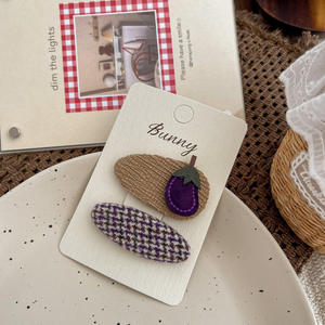 Bir High-end hissediyorum Ins ile karikatür tokalar saç aksesuarları sevimli çocuk mor işlemeli tokalar - Product Image 4