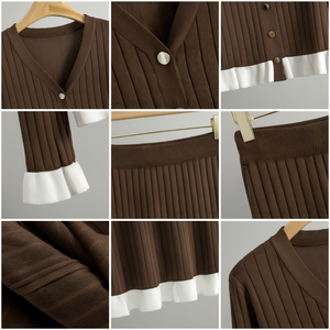 Zweiteiliges, lockeres, kurzärmeliges Sommeroutfit, neue Damenmode, stilvolle Stickerei, Viskose-Patchwork, altersreduzierend, elegant - Product Image 3