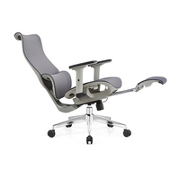 Chaise de bureau ergonomique pivotante de luxe MINGMENG pour cadres, dossier haut en maille, noire, garantie 3 ans