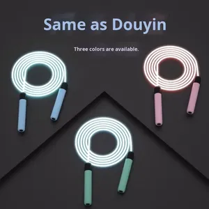 Ánh sáng lên nhảy dây thừng dẫn bỏ qua màu sắc ngẫu nhiên trẻ em trẻ em duy nhất phát sáng nhảy Bỏ qua dây thừng - Product Image 2