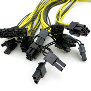 Cable de alimentación GPU personalizado, PCI-E, 6 pines, macho a PCI-E, 8 pines (6 + 2), Cable de fuente de alimentación de tarjeta gráfica macho, 16AWG, 30CM - Product Image 2