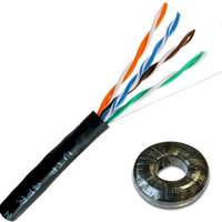 Kabel LAN Outdoor Cat5e Tahan Air UTP 23AWG Jaket PE 1000ft Kabel Komunikasi untuk Jaringan CCTV