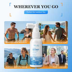 <span class=keywords><strong>Spray</strong></span> per Capelli OEM Personalizzato con <span class=keywords><strong>Protezione</strong></span> <span class=keywords><strong>Solare</strong></span> UV Invisibile SPF <span class=keywords><strong>50</strong></span> UVA UVB, Resistente all'Acqua, con Rosmarino e Vitamina E - Product Image 6