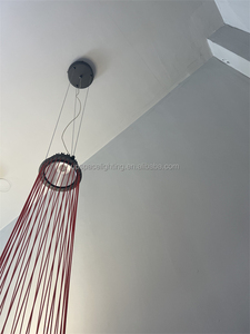 XCP19843 designer <strong>lamp</strong> European Style Contemporary Industrial Crystal Rope Chandelier <strong>Stained</strong> <strong>Glass</strong> <strong>Shade</strong> Creative Design - Product Image 5