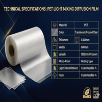 Dongde Échantillon Gratuit Livraison Rapide Downlight LED à Faible UGR Anti-éblouissement 600x1200mm Diffuseur Directionnel en Feuille Découpée en Matériau PET