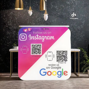 Custom Acrylic NFC Waterproof Review Stand <b>Table</b> Display QR Code for Google Review Restaurant Menu - Product Image 3
