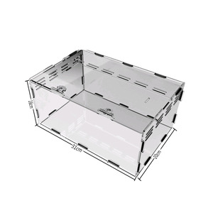 Boîte d'alimentation transparente en acrylique pour animaux de compagnie, vente en gros, boîtes à aliments, pour petits gabarits, <span class=keywords><strong>reptile</strong></span>, livraison gratuite - Product Image 5