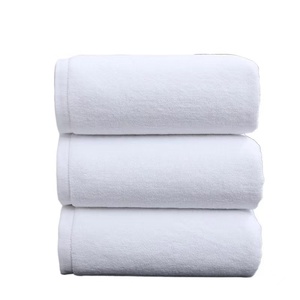 Ensemble de serviettes de bain en coton 100% uni <span class=keywords><strong>blanc</strong></span>, écologiques, pour hôtel et spa, avec une qualité GSM élevée - Product Image 2