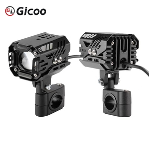 Mini Faro Auxiliar de 80w para Motocicleta, Proyector LED Amarillo y Blanco, Luces Antiniebla LED para Auto - Product Image 3