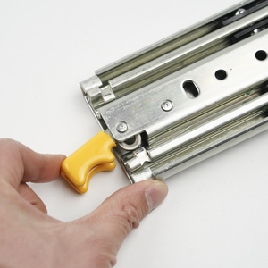 Riel para muebles de cocina de 76mm, Canal telescópico, rodamiento de bolas de extensión completa de 3 pliegues, deslizamiento de rodamiento de gabinete - Product Image 6