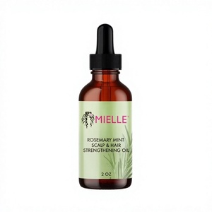 Aceite Capilar de Romero y Menta <span class=keywords><strong>Mielle</strong></span> Organics - Aceite Fortalecedor con Biotina para Cabello Encrespado y Dañado - Cuidado para Puntas Abiertas y Cuero Cabelludo Seco - Product Image 1