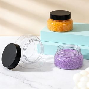 150ml 250ml <b>Plastic</b> Jars Width Mouth Empty <b>Plastic</b> Body Scrub <b>Containers</b> with Lid for Body Butter Lotion Can Customize Label - Product Image 5