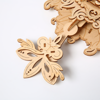 Jam Dinding Kayu 3D Puzzle Vintage DIY Model Kerajinan Koleksi dalam Jumlah Besar