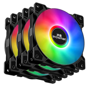 SNOWMAN XF120mm 4pin Molex RGB LED <span class=keywords><strong>Gaming</strong></span> Chasis Fan 12V PC Ball Bearing <span class=keywords><strong>CPU</strong></span> Case Cooler con 12cm Air Plastic Heatsink - Product Image 2